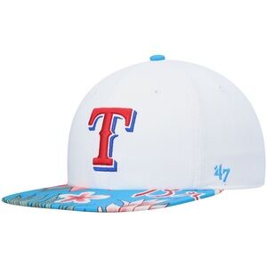 Men's Texas Rangers Hurley x '47 White Paradise Captain Snapback Hat